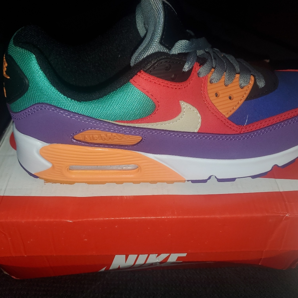 Brand New Air max 90s colorblock red blue yellow green purple size 8.5 mens